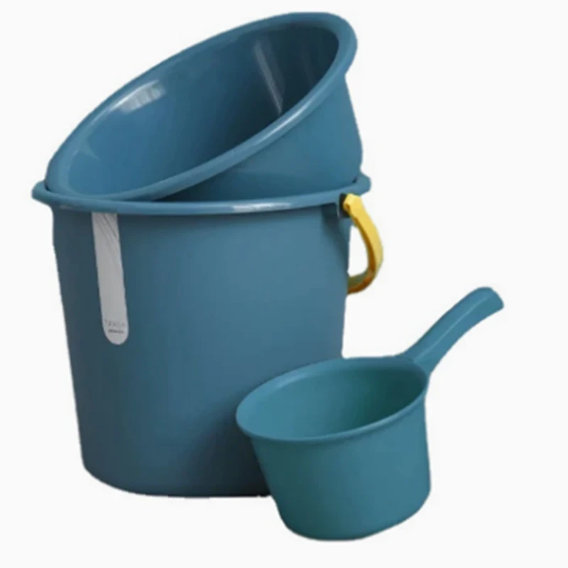 Witte plastic emmer met deksel